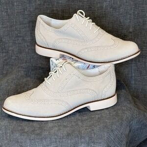 Cole Haan Alisa Wingtip Oxford II BEIGE womens size 7.5B Style D44467 Preowned